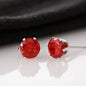 Red Cubic Zirconia Earrings - Give Smiles Away