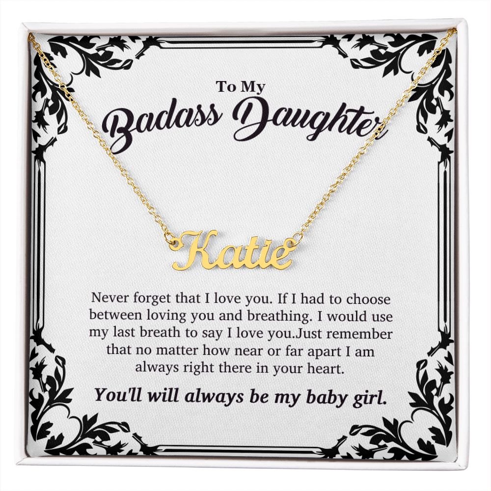 Badass Baby Girl - Name Necklace - Give Smiles Away