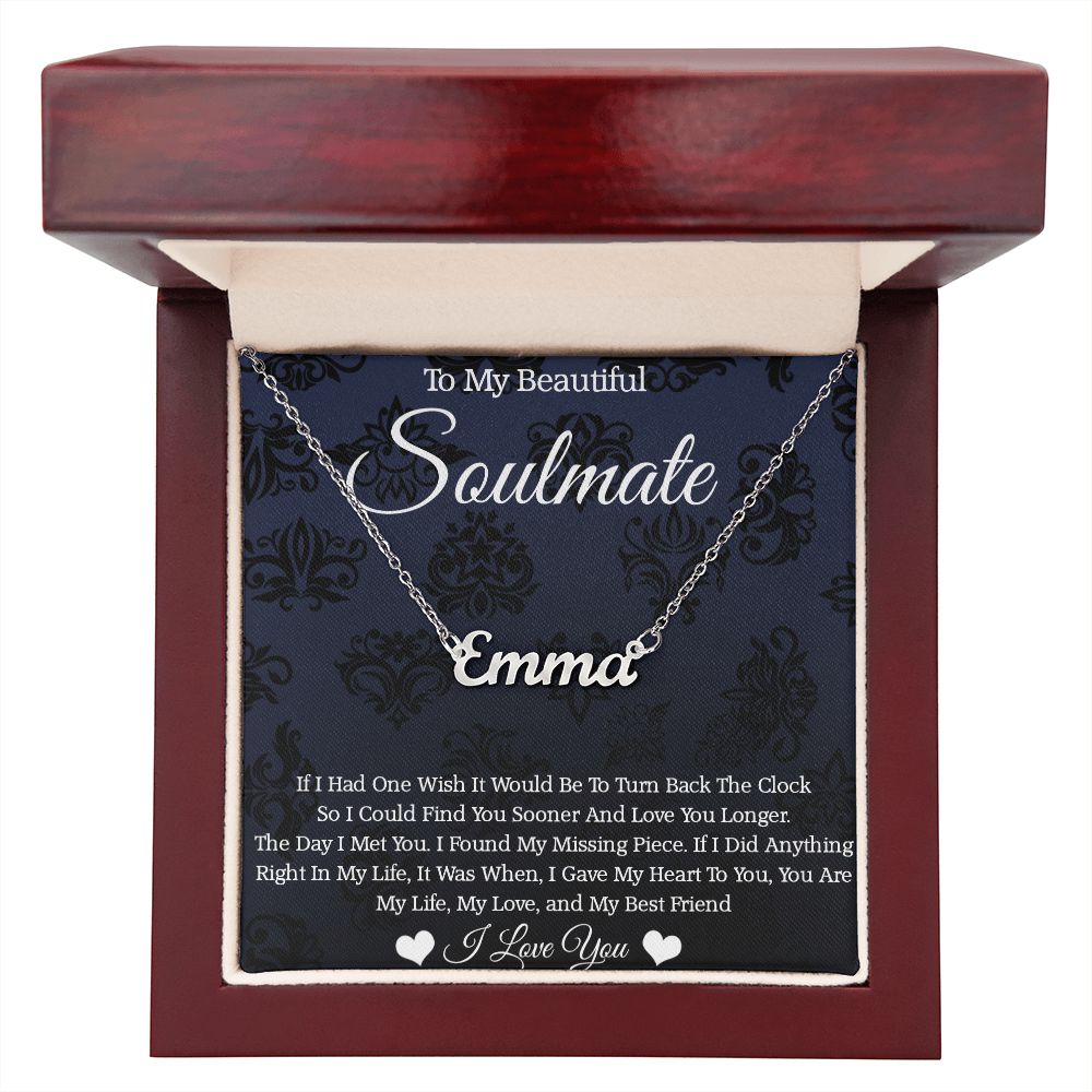 Soulmate - Turn Back Clock -Name Necklace - Give Smiles Away