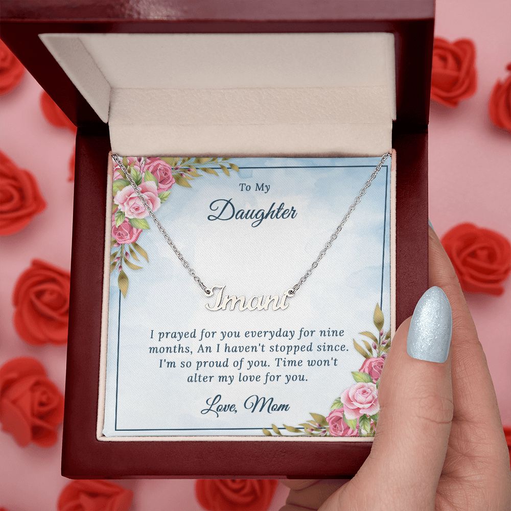 I Prayed For Nine Months - Personalized Name Necklace - Give Smiles Away