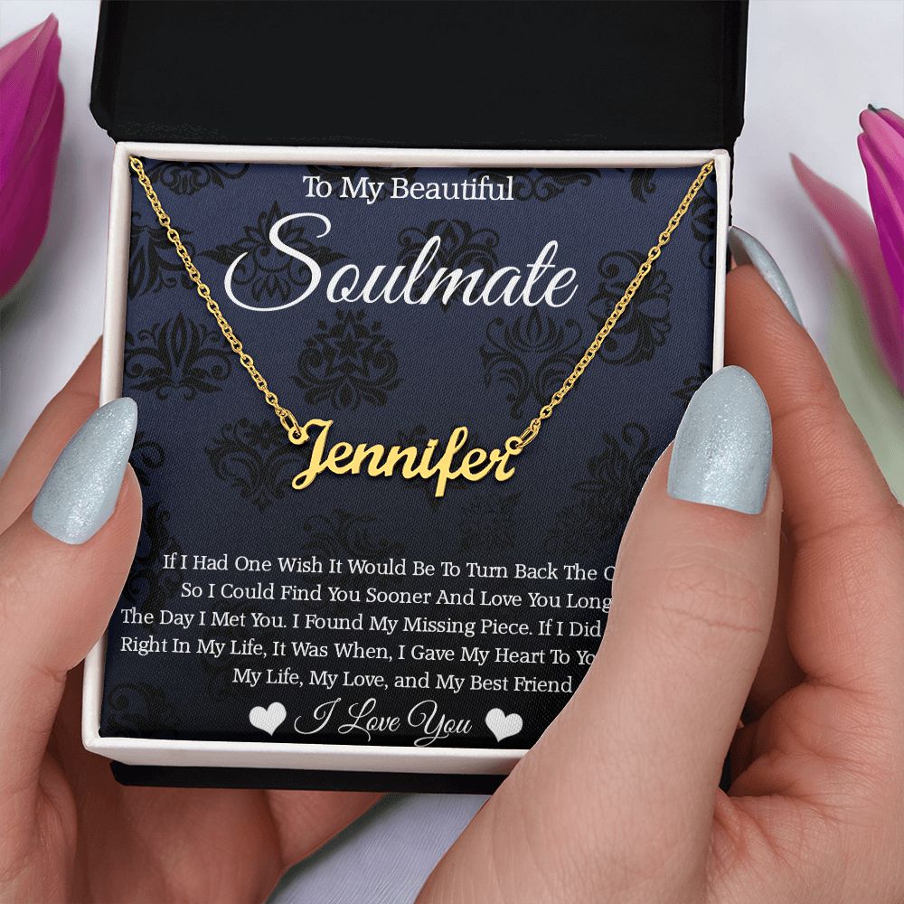 Soulmate - Turn Back Clock -Name Necklace - Give Smiles Away