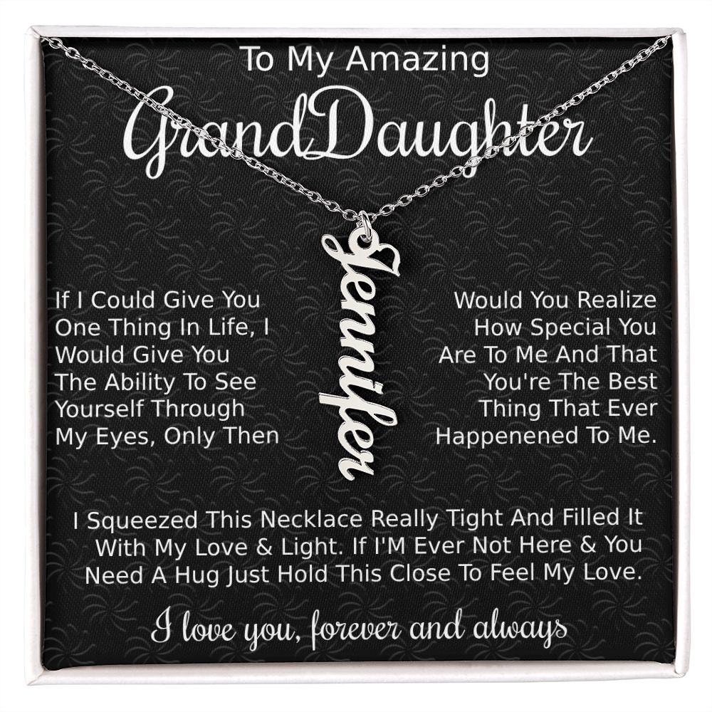 Amazing GrandDaughter - Squeezed - Name Neclace - Give Smiles Away