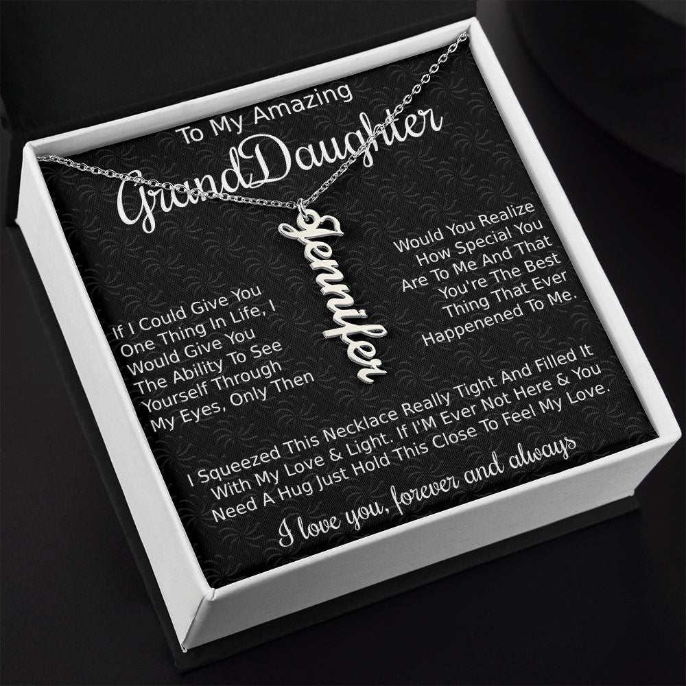 Amazing GrandDaughter - Squeezed - Name Neclace - Give Smiles Away