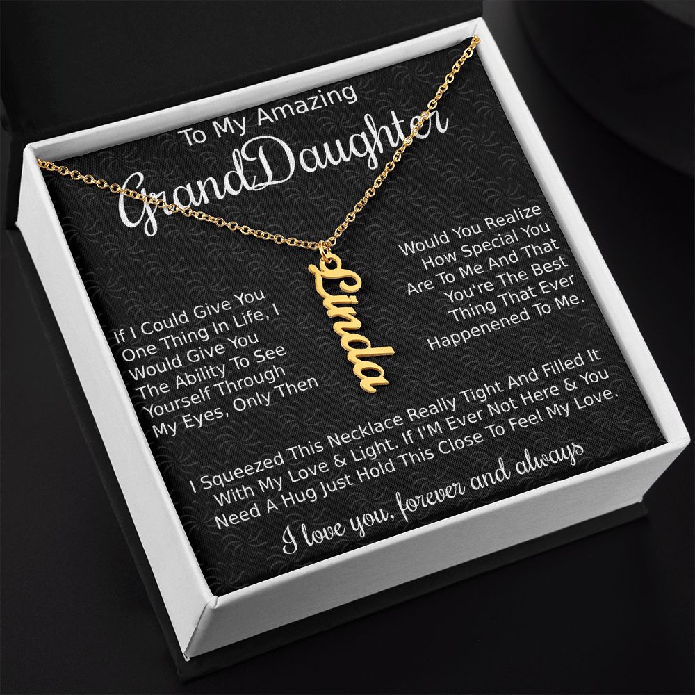 Amazing GrandDaughter - Squeezed - Name Neclace - Give Smiles Away