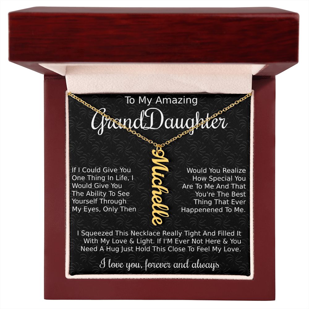 Amazing GrandDaughter - Squeezed - Name Neclace - Give Smiles Away
